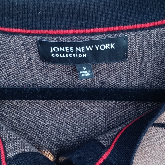 Jones New York Sweater Size Sa k and Tan - Picture 5 of 5